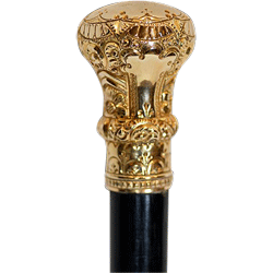 antique-cane-gold-cap-and-ebony-wood