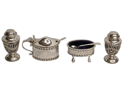 1920's-Charles-Stuart-Harris-4-Piece-Georgian-Style-Condiment-Set