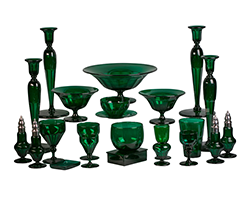 Late-19th-Century-English-Emerald-Green-Glass-Service