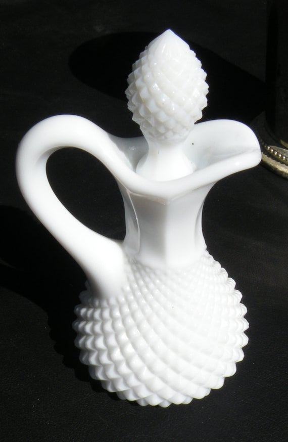 milk glass cruet for How to Identify and Value Vintage Milk Glass
