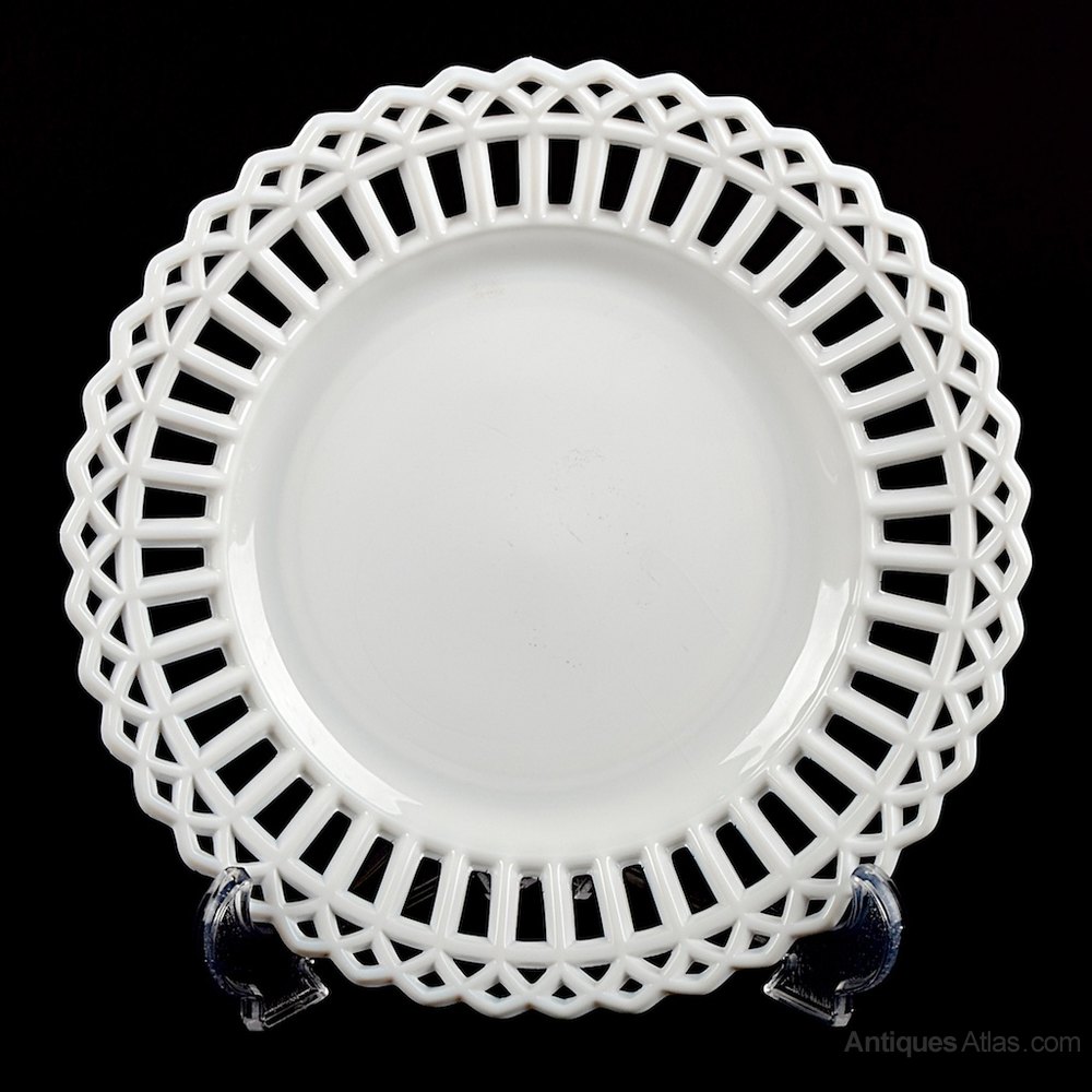 Decorative milk glass plate for How to Identify and Value Vintage Milk Glass